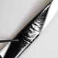 Black White Leather DG Metal Buckle Belt