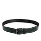 Green Black Polyester DG Logo Buckle Belt
