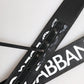Black White DG Logo Brass Metal Buckle Belt