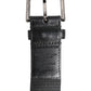 Black White DG Logo Brass Metal Buckle Belt