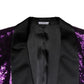 Purple SICILIA Sequin Embellish Coat Jacket