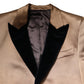 Brown Silk Single Breasted Trench Coat  Jacket