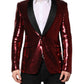 Red SICILIA Sequin Embellish Blazer Jacket