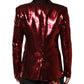 Red SICILIA Sequin Embellish Blazer Jacket
