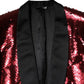 Red SICILIA Sequin Embellish Blazer Jacket