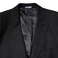 Dark Blue MARTINI Wool Blazer Coat Jacket