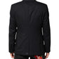 Dark Blue MARTINI Wool Suit 2 Piece Jacket