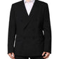 Black MARTINI Double Breasted Suit Jacket
