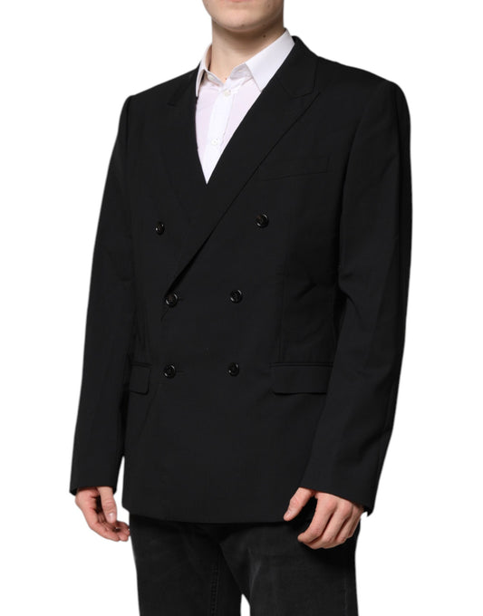 Black MARTINI Double Breasted Suit Jacket