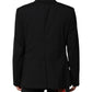 Black MARTINI Double Breasted Suit Jacket