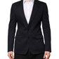 Dark Blue TAORMINA Cotton Blazer Suit Jacket