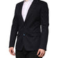Dark Blue TAORMINA Cotton Blazer Suit Jacket