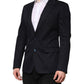 Dark Blue TAORMINA Cotton Blazer Suit Jacket