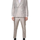 Light Gray Jacquard Silk Dotted 2 Piece Suit