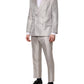 Light Gray Jacquard Silk Dotted 2 Piece Suit