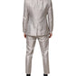 Light Gray Jacquard Silk Dotted 2 Piece Suit
