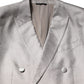 Light Gray Jacquard Silk Dotted 2 Piece Suit