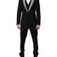 Black MARTINI Crystal Embellished 3 Pc Suit