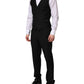 Black MARTINI Crystal Embellished 3 Pc Suit