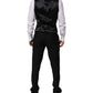Black MARTINI Crystal Embellished 3 Pc Suit