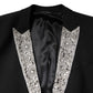 Black MARTINI Crystal Embellished 3 Pc Suit