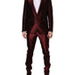 Bordeaux Silk 2 Piece Single Breasted Suit