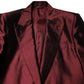 Bordeaux Silk 2 Piece Single Breasted Suit
