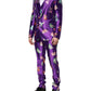 Purple Silk Animal Print 3 Piece Suit