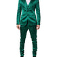 Green Silk 3 Piece Single Breasted Suit