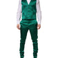 Green Silk 3 Piece Single Breasted Suit