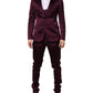 Dark Purple Silk 3Piece Single Breasted Suit