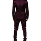 Dark Purple Silk 3Piece Single Breasted Suit