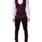 Dark Purple Silk 3Piece Single Breasted Suit