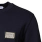 Dark Blue Logo Crew Neck Pullover Sweater