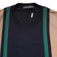 Multicolor Stripes Crew Neck Pullover Sweater