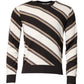 Multicolor Stripes Crew Neck Pullover Sweater