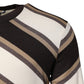 Multicolor Stripes Crew Neck Pullover Sweater