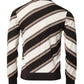 Multicolor Stripes Crew Neck Pullover Sweater