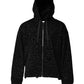 Black Leopard Full Zip Hooded Sweatshirt Sweater