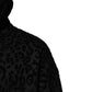 Black Leopard Full Zip Hooded Sweatshirt Sweater