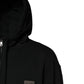 Black Logo Full Zip Hooded Men Sweatshirt Sweater