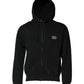 Black Logo Full Zip Hooded Men Sweatshirt Sweater