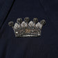 Black Crown Cotton Hooded Sweatshirt Sweater