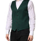 Green Wool Dress Formal Men Waistcoat Vest