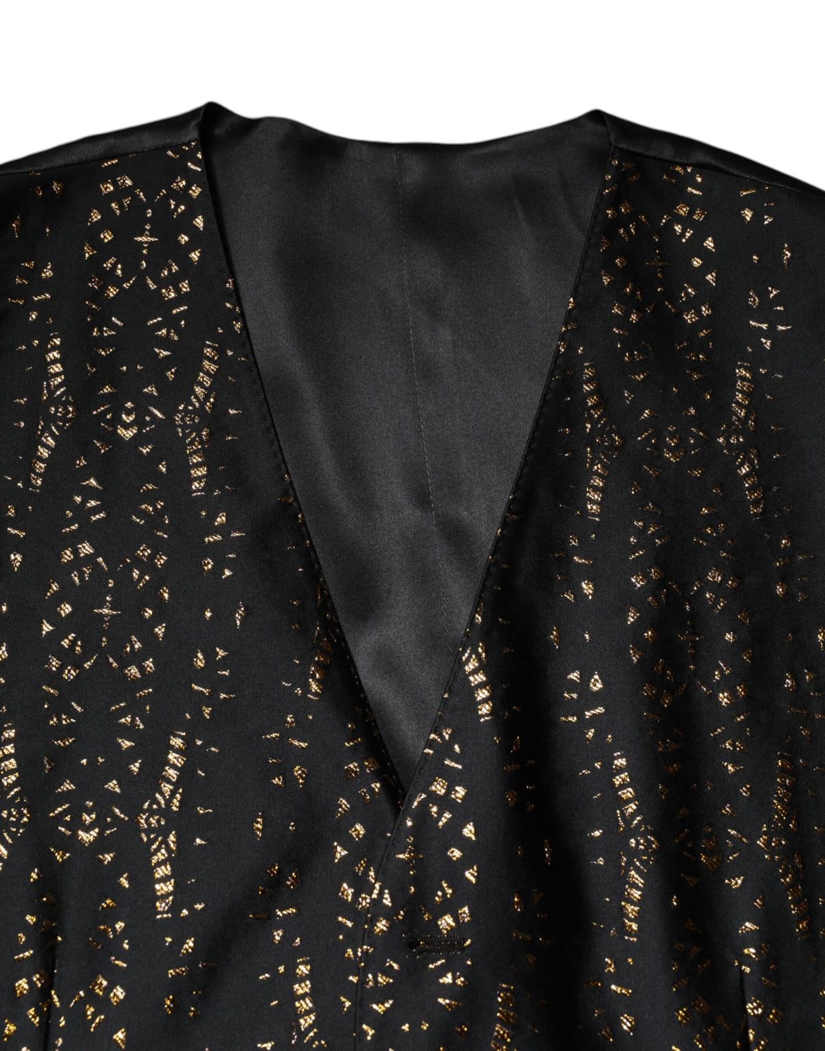 Black Lurex Dress Formal Men Waistcoat Vest