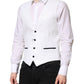 White Sequined Dress Formal Waistcoat Vest