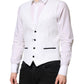 White Sequined Dress Formal Waistcoat Vest