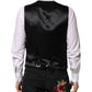 Red Floral Brocade Formal Men Waistcoat Vest