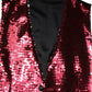 Red Sequined Dress Formal Men Waistcoat Vest