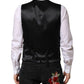 Pink Floral Satin Formal Men Waistcoat Vest